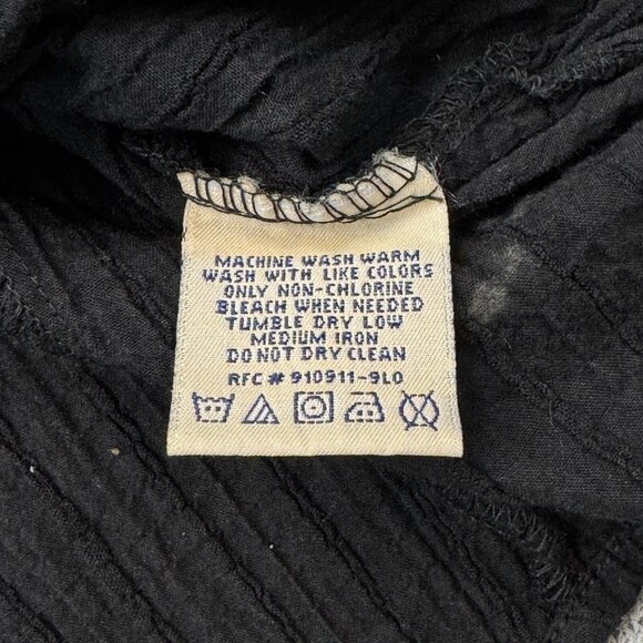 Faded Glory Womens Black Pearl Snap Blouse 3/4 Sleeve Stretch Plus Size 16W - Picture 13 of 13